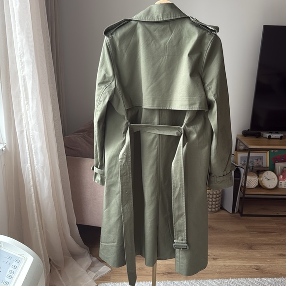 Olive Green Trench Coat Mango - Picture 3 of 12